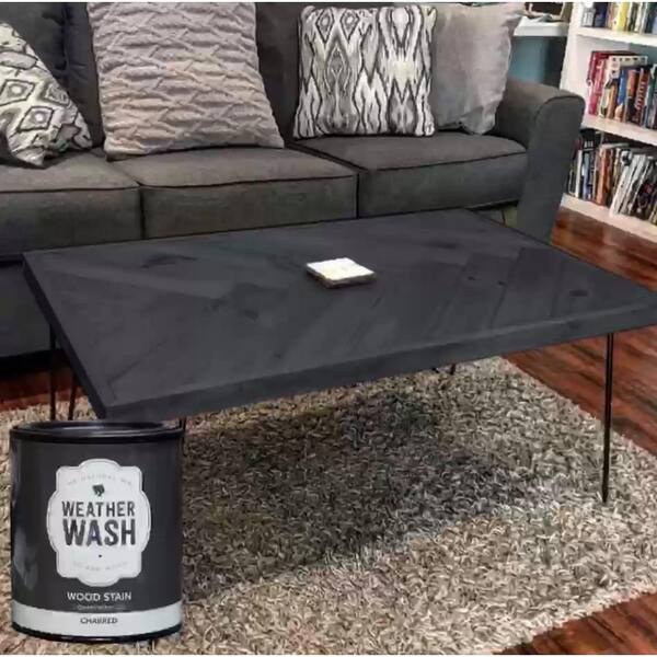 WEATHER WASH 1 qt. Charred Aging Interior Wood Stain 1501 - The Home Depot