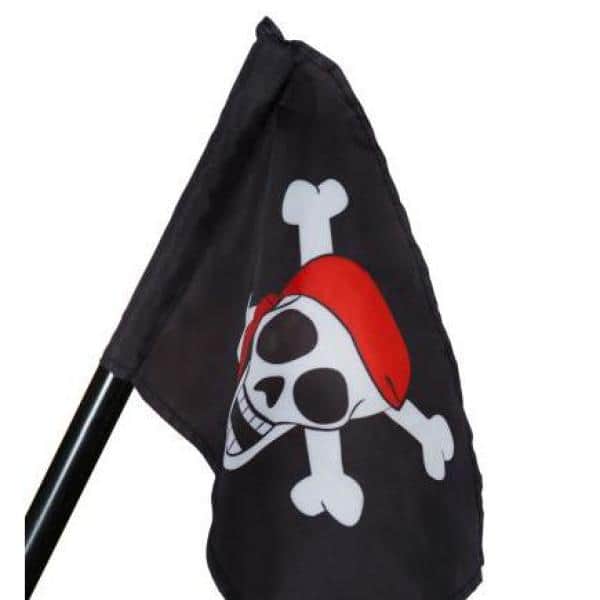 Black Pirate Flag Kit with Skull and Crossbones Graphic