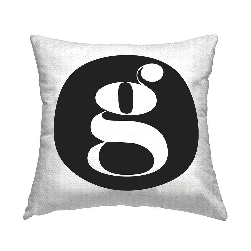 Black Initial G Square Outdoor Throw Pillow price history on PriceWatchPro