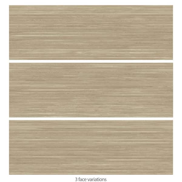 Merola Tile Larchwood Alder 15-3/4 in. x 47-1/4 in. Fluted Ceramic