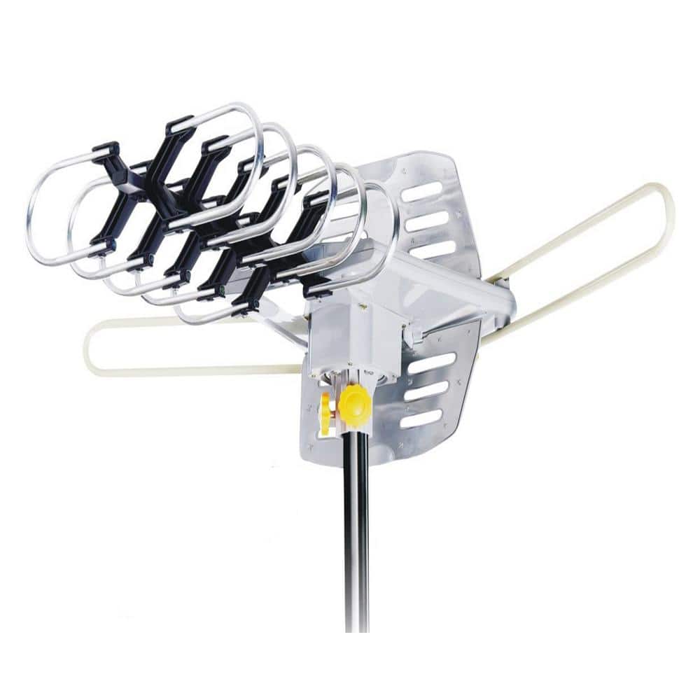 Amplified HD Digital Outdoor HDTV Antenna with Motorized 360° Rotation wit