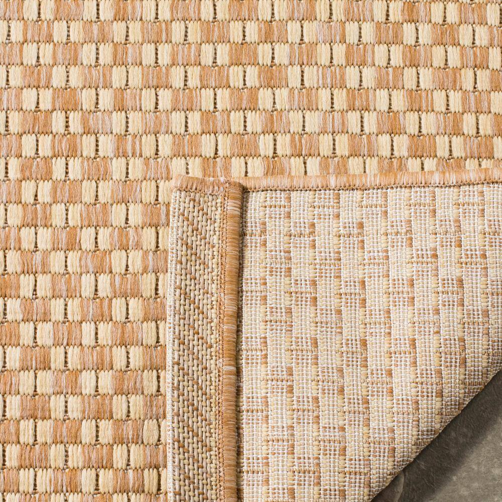 Natural Cream Synthetic Non-slip Indoor/Outdoor Runner Rug 2'3" x 10'