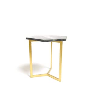Marble Black Hexagon Accent Table