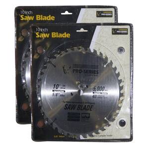 10 in. Carbide Tip Saw Blade Set (2-Pack)