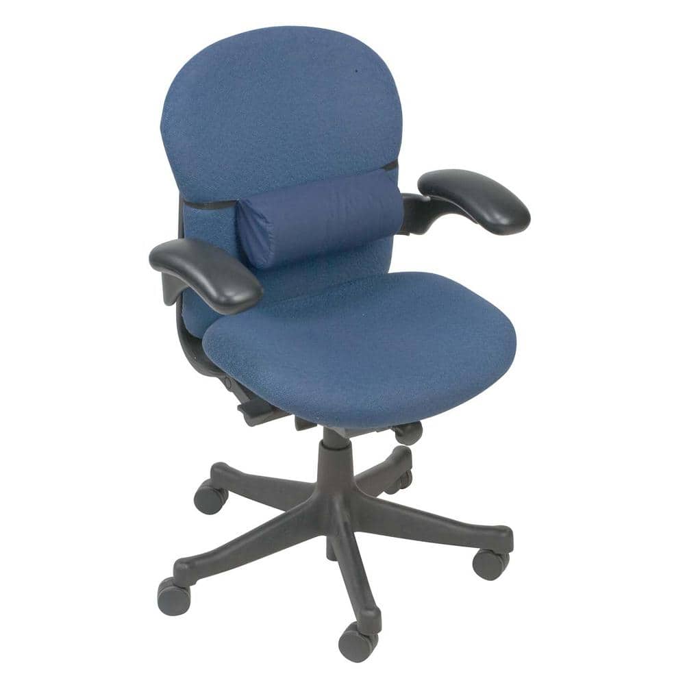 Navy Foam Lumbar Support Roll Pillow with Strap