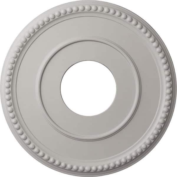 Ekena Millwork 3/4 in. x 12-1/2 in. x 12-1/2 in. Polyurethane Bradford Ceiling Medallion, Ultra Pure White