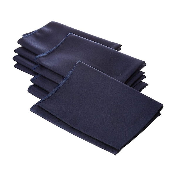 18 in. x 18 in. Navy Blue Polyester Poplin Napkin (10-Pack)