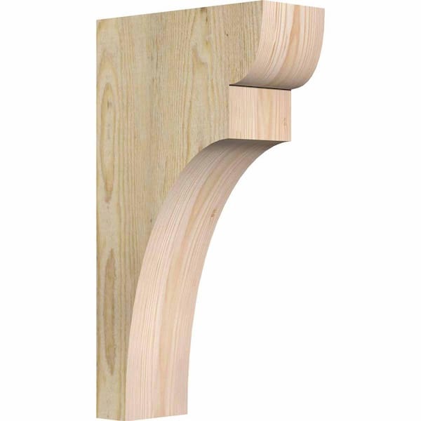 Ekena Millwork 4 in. x 10 in. x 18 in. Douglas Fir Yorktown Rough Sawn Corbel
