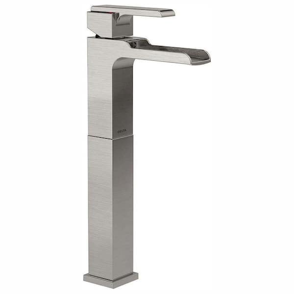 Delta Ara Single Hole Single-Handle Vessel Bathroom Faucet with Channel Spout in Stainless