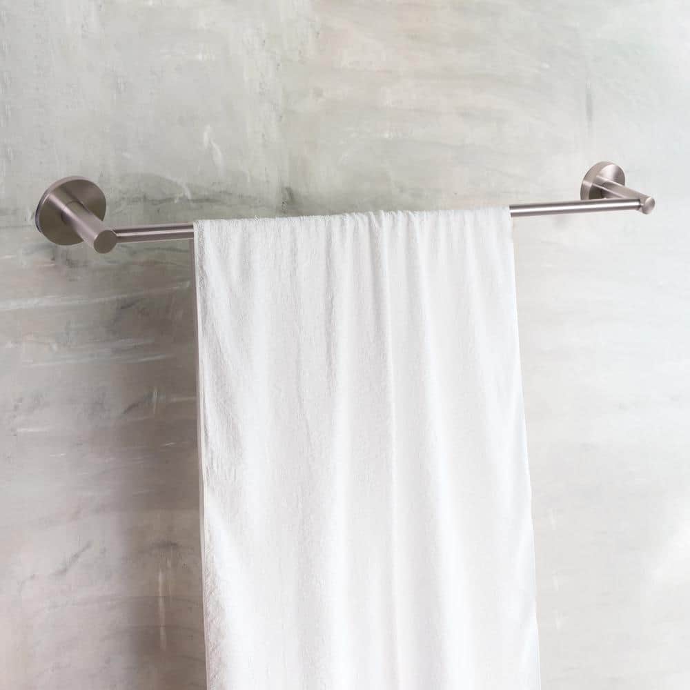 Satin Nickel 24-Inch Wall Mounted Towel Bar