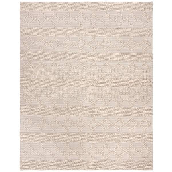 Natura 10 ft. x 14 ft. Ivory Geometric Area Rug