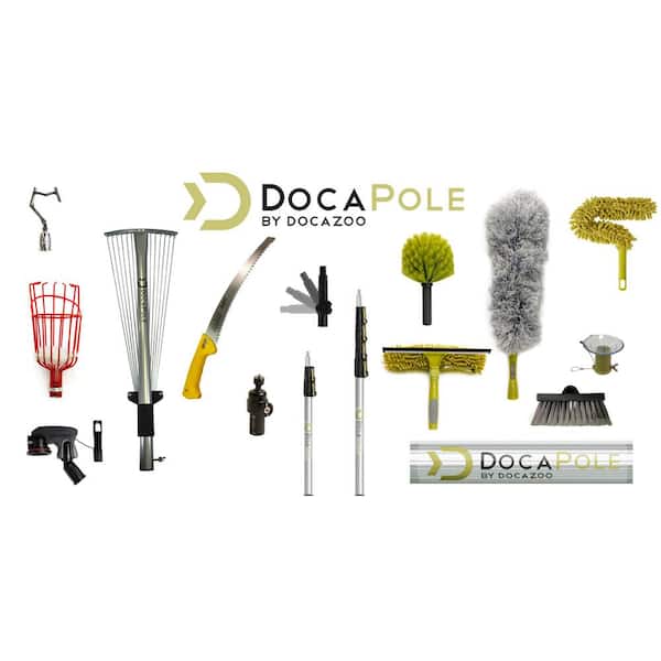 DocaPole Cleaning Kit 12 ft Extension Pole Squeegee & 3 Dusters High Reach 