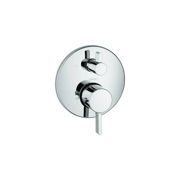 Hansgrohe Ecostat S Thermostatic 2-Handle Valve Trim Kit in Chrome with Volume Control (Valve Not Included)