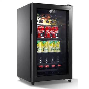 15.75 in. Single Zone 60-Wine Bottles and 120-Can Beverage Cooler Beverage and Wine Cooler in Black