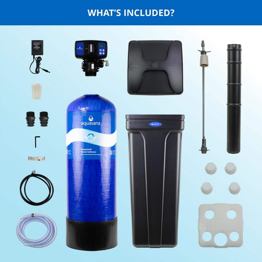 Aquasana SimplySoft 60,000 Grain Blue and Black Water Softener System