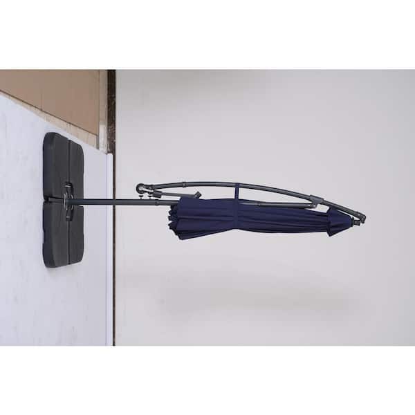 Unbranded 10 ft. Market Patio Round Umbrella in Dark Blue