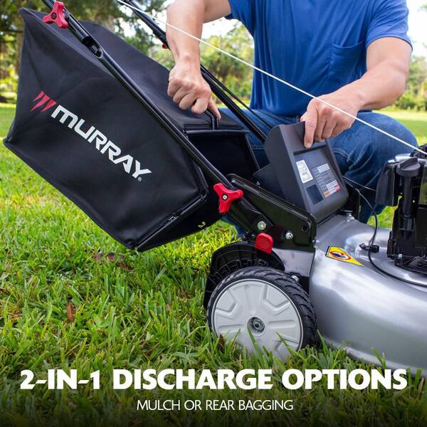 Murray 22 in. 140 cc Briggs & Stratton Walk Behind Gas Self-Propelled Lawn Mower with Front Wheel Drive and Bagger