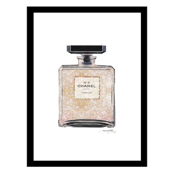 VENICE BEACH Collections Fashion Glitzy Glam Perfume Bottle by Fairchild Paris 1 Piece Framed Graphic Print 18 in. x 14 in.