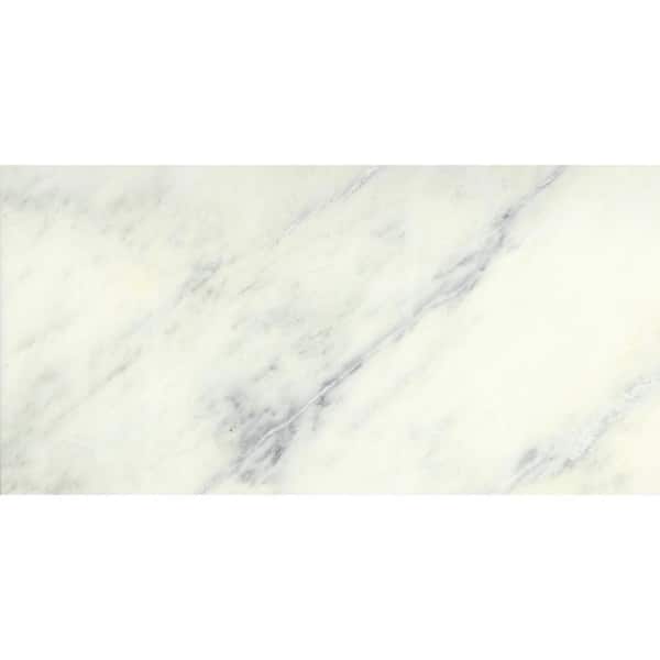 EMSER TILE Winter Frost 12.01 in. x 24.02 in. Honed Marble Look Floor & Wall Tile (2.003 sq. ft./Each, 6 Pieces per Case)