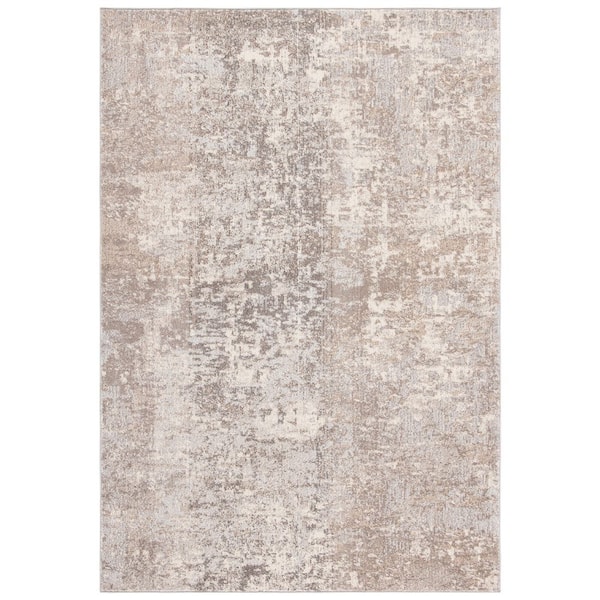 SAFAVIEH Madison Grey/Beige 12 ft. x 15 ft. Geometric Medallion Area Rug