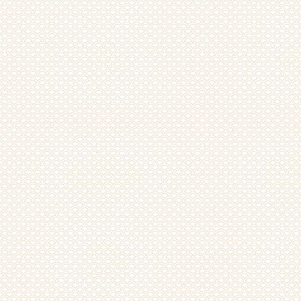 Shell Top Cream Matte Finish Non-Woven Paper Non-Pasted Wallpaper Roll