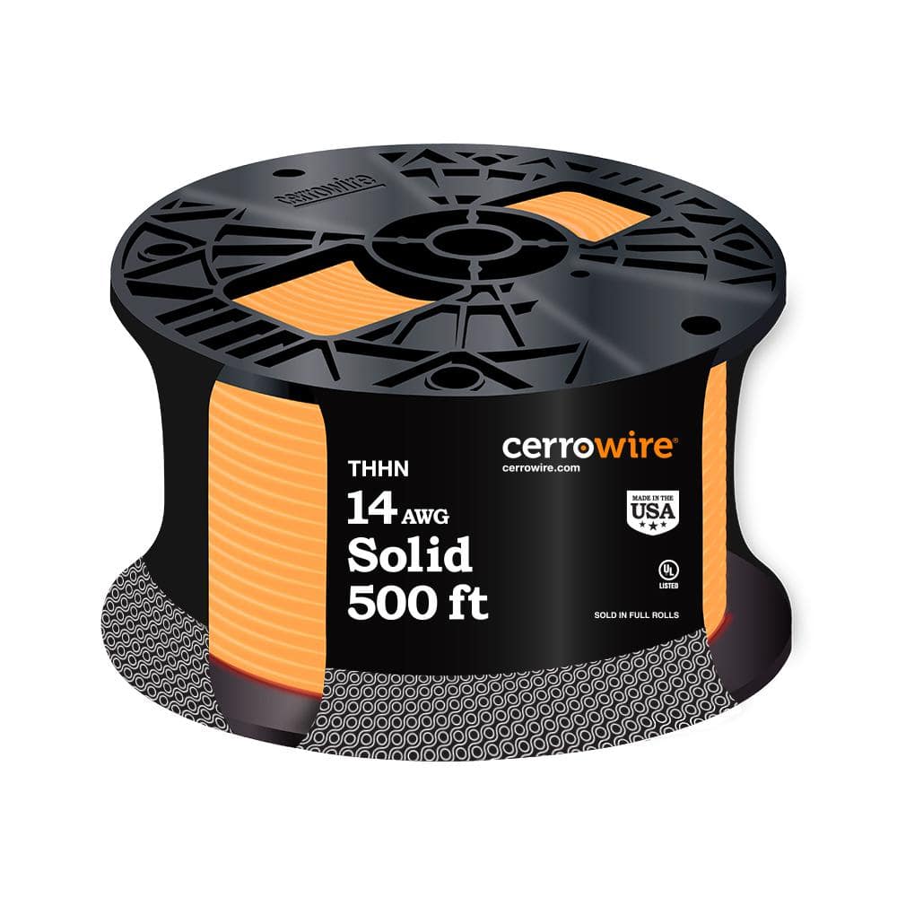 500 ft. 14 Gauge Orange Solid Copper THHN Wire price history on PriceWatchPro