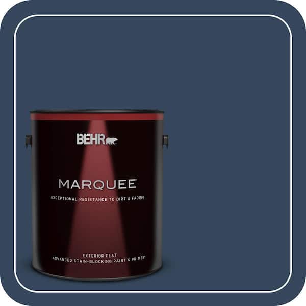BEHR MARQUEE 1 gal. #MQ5-54 Compass Blue Flat Exterior Paint & Primer