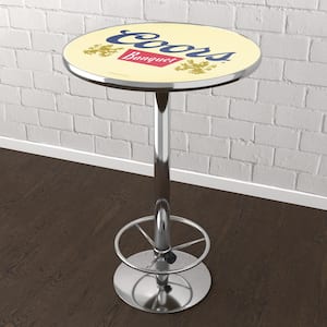 Coors Banquet Logo Yellow 42 in. Bar Table