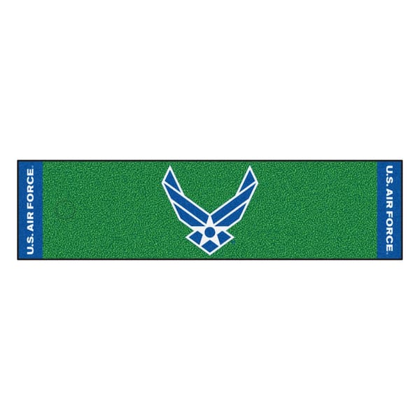 MIL - U.S. Air Force Green 1 ft. 6 in. x 6 ft. Indoor/Outdoor Golf Practice Putting Green