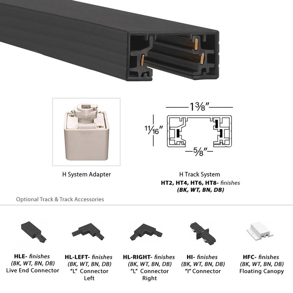 Dark Bronze 47.25" Single Circuit Track Lighting Rail
