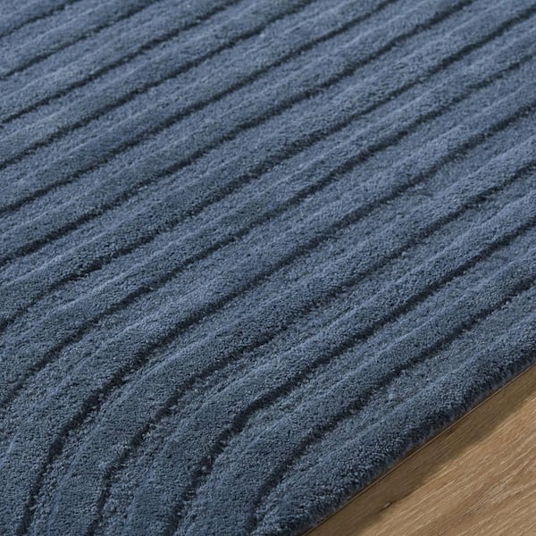 Brook Blue Modern 2 ft. x 3 ft. Indoor Area Rug