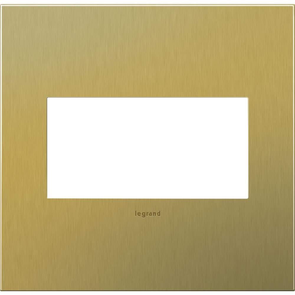 adorne 2 Gang Decorator/Rocker Wall Plate, Brushed Brass (1-Pack) price history on PriceWatchPro