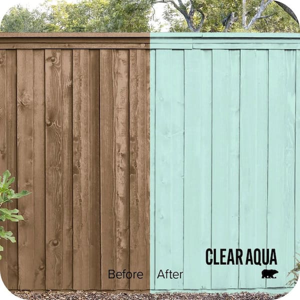 1 gal. #P440-2 Clear Aqua Solid Color House and Fence Exterior Wood Stain