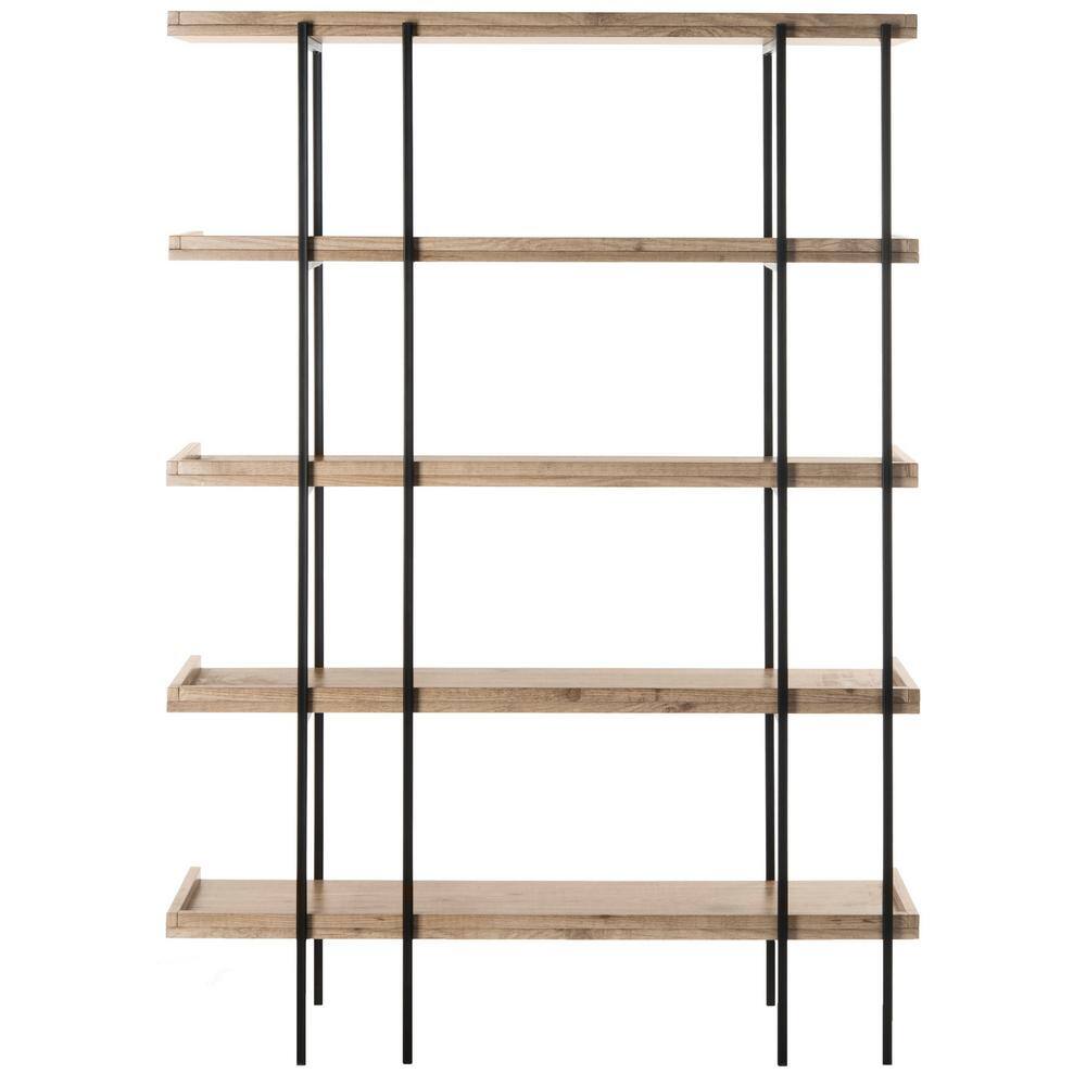 Cecilia Black and Oak 5-Tier Wood Etagere