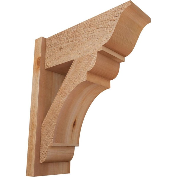 Ekena Millwork 8 in. x 24 in. x 20 in. Western Red Cedar Olympic Traditional Rough Sawn Outlooker