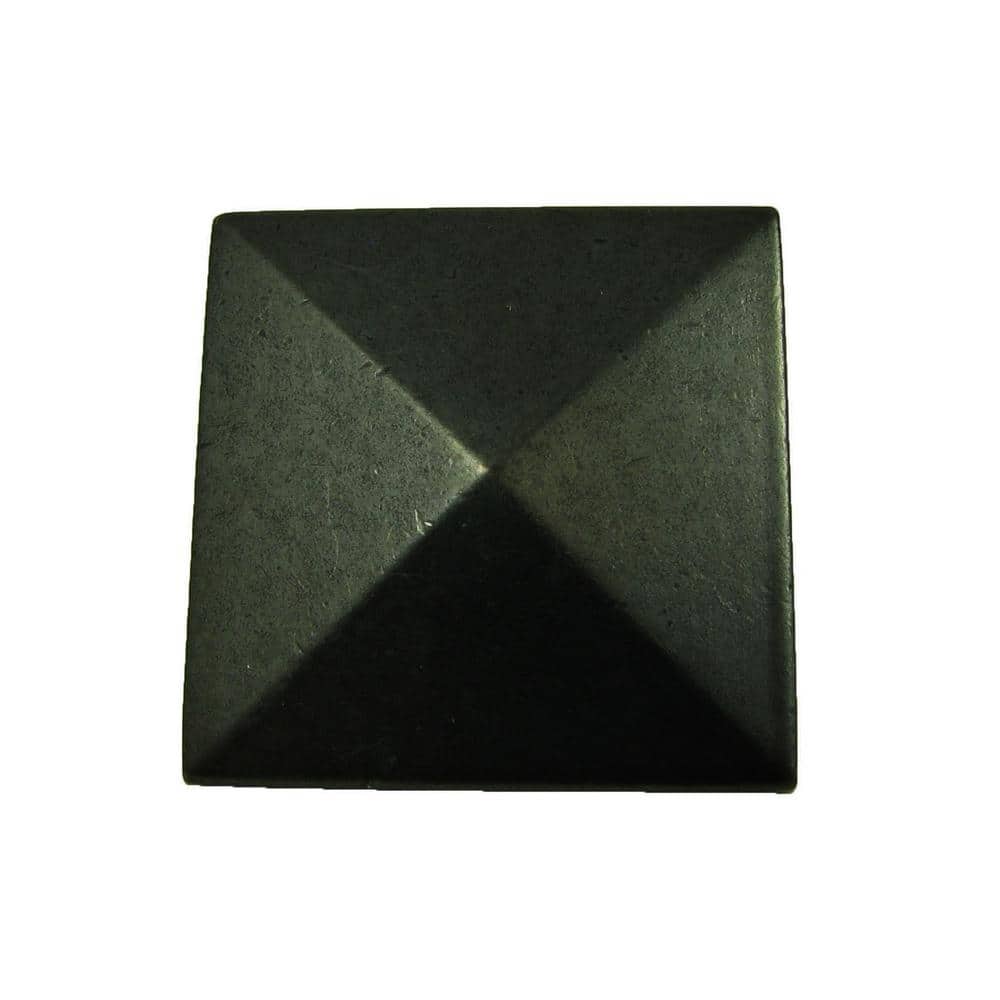 Antique Black Square Cabinet Knob with Mounting Hardware
