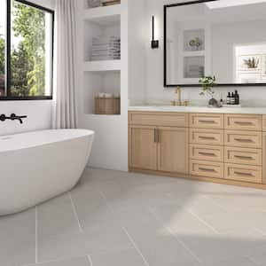 Cohesion Light Grey 12 in. x 24 in. Color Body Porcelain Floor and Wall Tile (9.5 sq. ft./case)