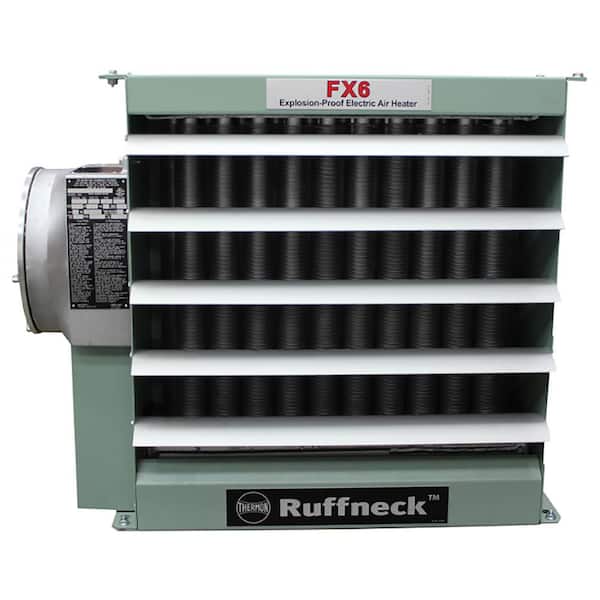 RUFFNECK FX Series 25,600 BTU Explosion-Proof Forced Air Space Heater c/w Thermostat, Electric, 7.5kW, 480-Volt, 3 Phase
