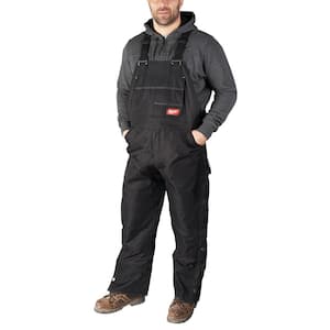 Men's Gridiron Large Black Zip-to-Thigh Bib Tall Overall