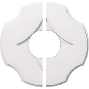 1 in. P X 6-1/4 in. C X 18 in. OD X 6 in. ID Percival Architectural Grade PVC Contemporary Ceiling Medallion, Two Piece