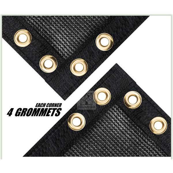 6 ft. x 94 ft. Black Privacy Fence Screen HDPE Mesh Windscreen with Reinforced Grommets for Garden Fence (Custom Size)