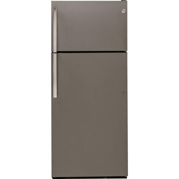 GE 28 in. W 18.1 cu. ft. Top Freezer Refrigerator in Slate