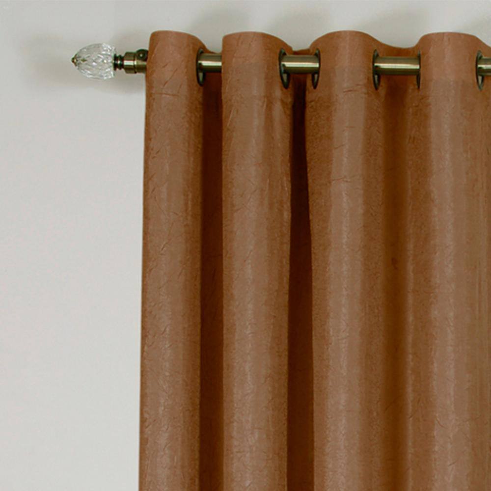 White Ground Length Polyester Blackout Grommet Drapes