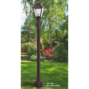 6 ft. Bronze Outdoor Lamp Post with Convenience Outlet and Dusk to Dawn Photo Sensor fits 3 in. Post Top Fixtures