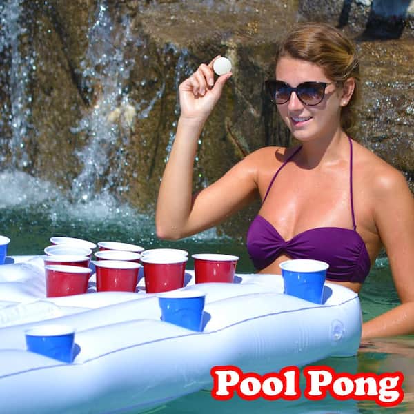 Splash Cup Inflatable Pong Raft and Pong Surface 