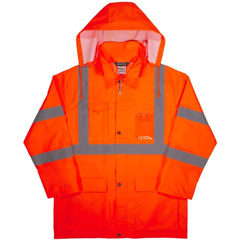 Ergodyne 8366 GloWear Type R Class 3 Lightweight Hi Vis Rain Jacket Orange 5XL