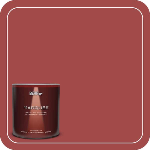 BEHR MARQUEE 1 qt. #ICC-107 Crimson Matte Interior Paint & Primer