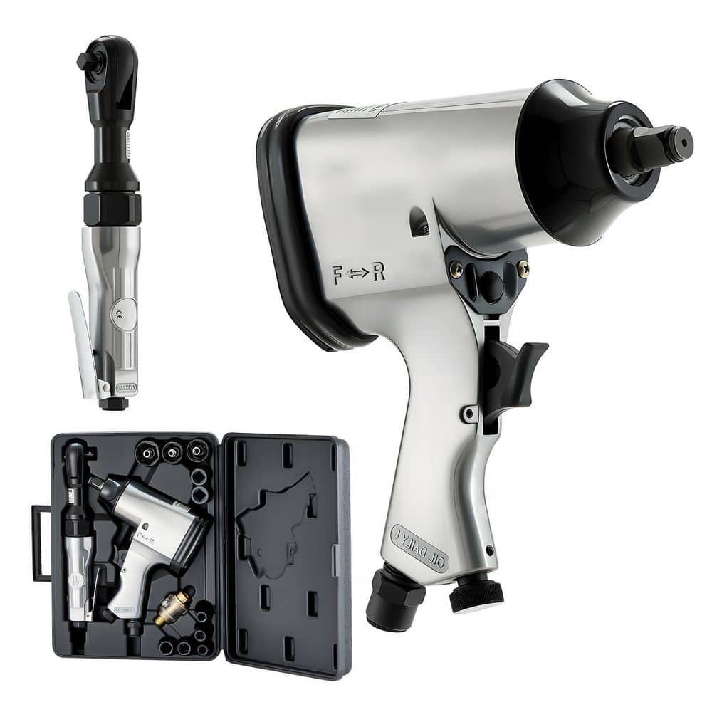 1/2 in. Air Impact Wrench and 3/8 in. Ratchet Wrench Combo 19-Piece Pro Air Tool and Accessories Kit price history on PriceWatchPro
