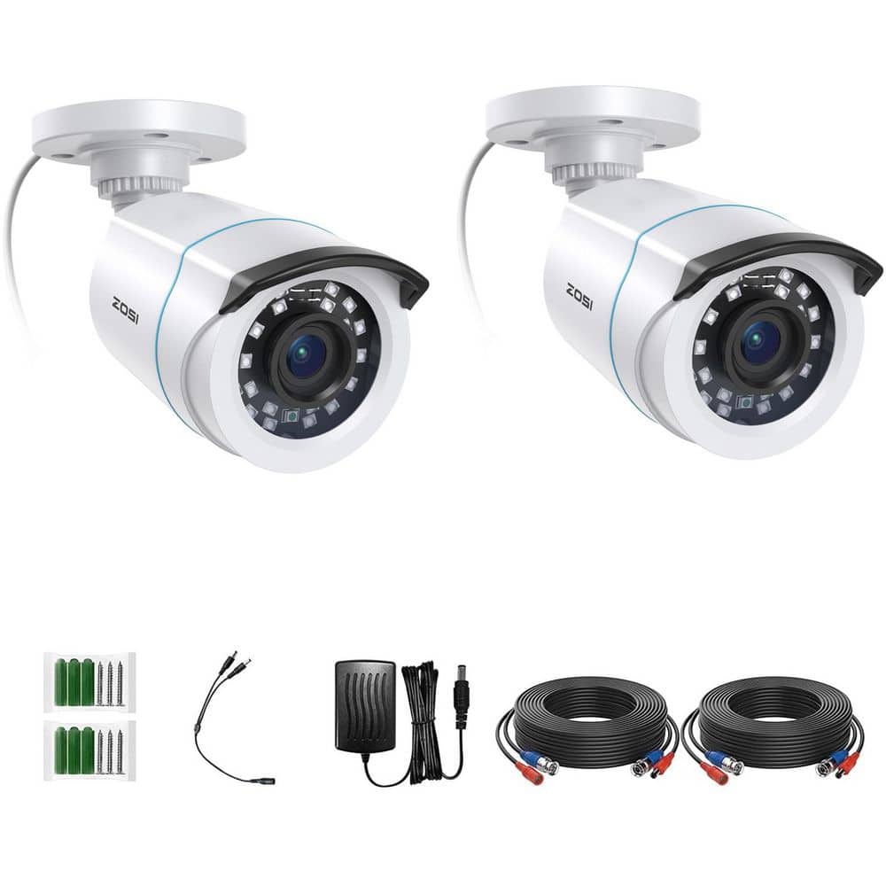 1080P Full HD Outdoor Plug-in Home Security Camera Only Compatible with 1080P/5MP/4K HD-TVI TVI Analog DVR (2-Pack) price history on PriceWatchPro