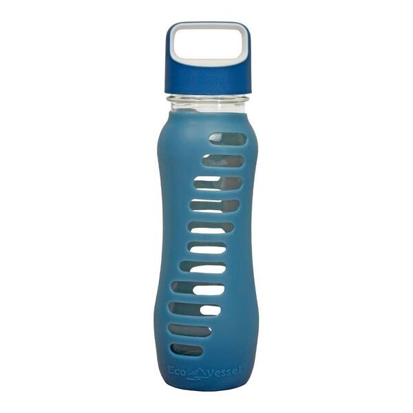 Eco Vessel 22 oz. Surf Single Wall Glass Bottle - Storm Blue